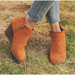 High Heels Wedges Ankle Boots