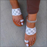 Retro Checkerboard Slippers