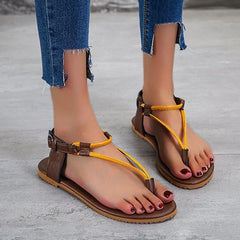 Triangle strap flip-flop flat sandals