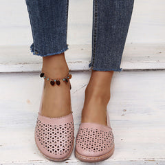 Round Toe Wedge Hole Sandals