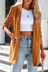 Don't Think Twice Velvet Cardigan Coat