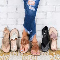 Flat Cutout Vacation Sandals