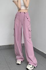 Multi-Pocket High-Rise Utility Cargo Pants