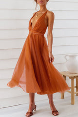 Tonight's the Night Lace Dress - Orange