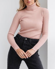 Versatile Essential Turtleneck Knitted Sweater