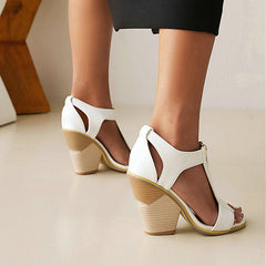 Retro Zipper T-strap Fishtrap Sandals