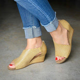 Wedge Hollow Asymmetric Sandals