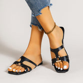 Chic Flat Square toe Sandals