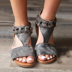Chic Adjustable Buckle Pu Sandals