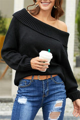 Chic Off Shoulder Sweater