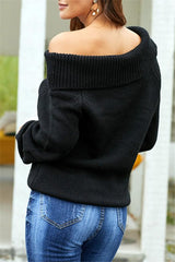 Chic Off Shoulder Sweater