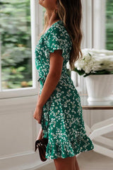 Chiffon A-line V-colar Dress