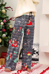 Christmas Printed Wide Leg Pants