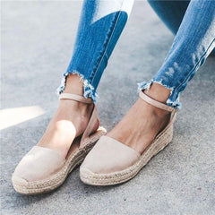 Classic Espadrille Sandals Platform Buckle Strap Sandals