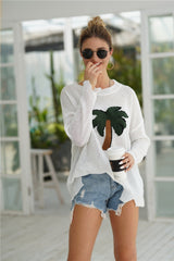 Coconut Palm Drop Shoulder Sweater