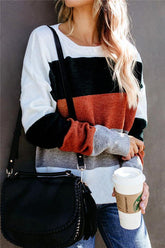 Color Block Leisure Sweater