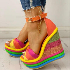 Colorful Leisure Wedges Sandals