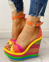 Colorful Leisure Wedges Sandals