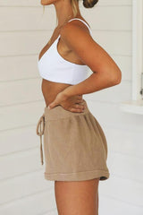 Drawstring Wide Leg Shorts