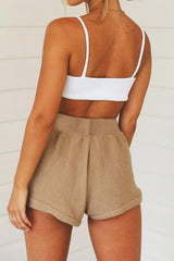 Drawstring Wide Leg Shorts