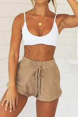Drawstring Wide Leg Shorts