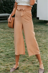 Elegant Bow Tie Wide Leg Pants