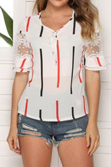 Flared Sleeves Off-shoulder Chiffon Shirt