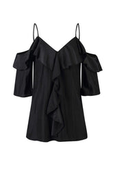 Flounce Halter Design Sling T-shirt