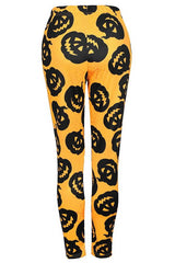 Halloween Pumpkin Lamp Printed Leggings