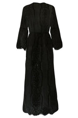 Lace Tie Front Beach Cover Up