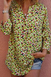 Long Sleeve Printed Casual Button Shirt