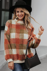 Loose Lambswool Plaid Pullover