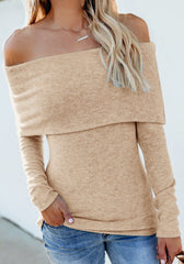 Off Shoulder Lapel Pullover