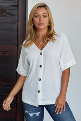 Tulle Single Breasted Blouse