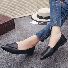 Plain Flat Point Toe Date Comfort Flats