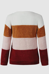 Puffy Color Block Slim Sweatshirt