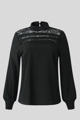 Round Neck Lace Stitched Shirt