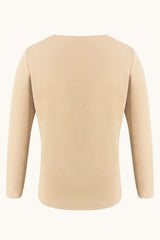 Ruffle Round Neck Long Sleeve Top