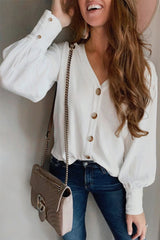 Single Breasted V Neck Shirt