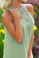 Ruffle Sleeveless Slim Dress