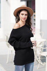 Under The Weather Knit Sweater - Black