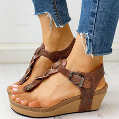 Wedge Heel Leisure Flip Flops Sandals