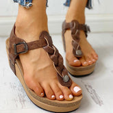 Wedge Heel Leisure Flip Flops Sandals