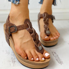 Wedge Heel Leisure Flip Flops Sandals