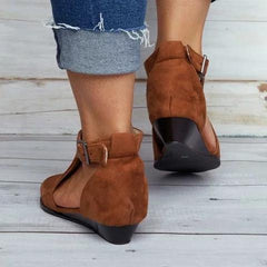 Wedges Ankle Strap Peep Toe Wedge Sandals