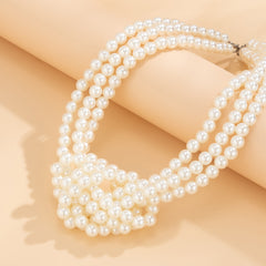 Color Block Pearl Necklace