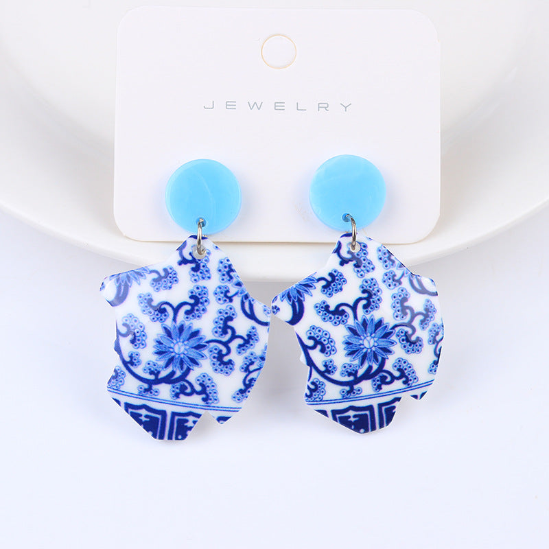 Flaxmaker Delft Blue Earrings