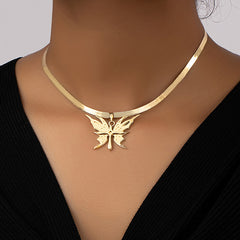 Butterfly Metal Style Necklace