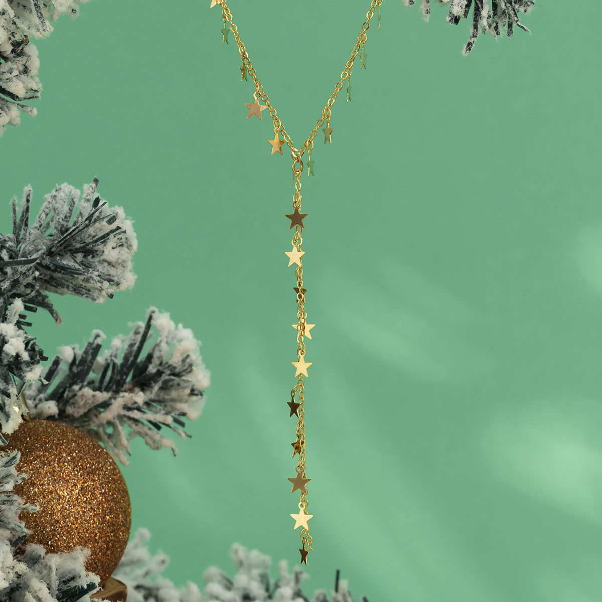 Christmas Star Tassel Pendant Necklace