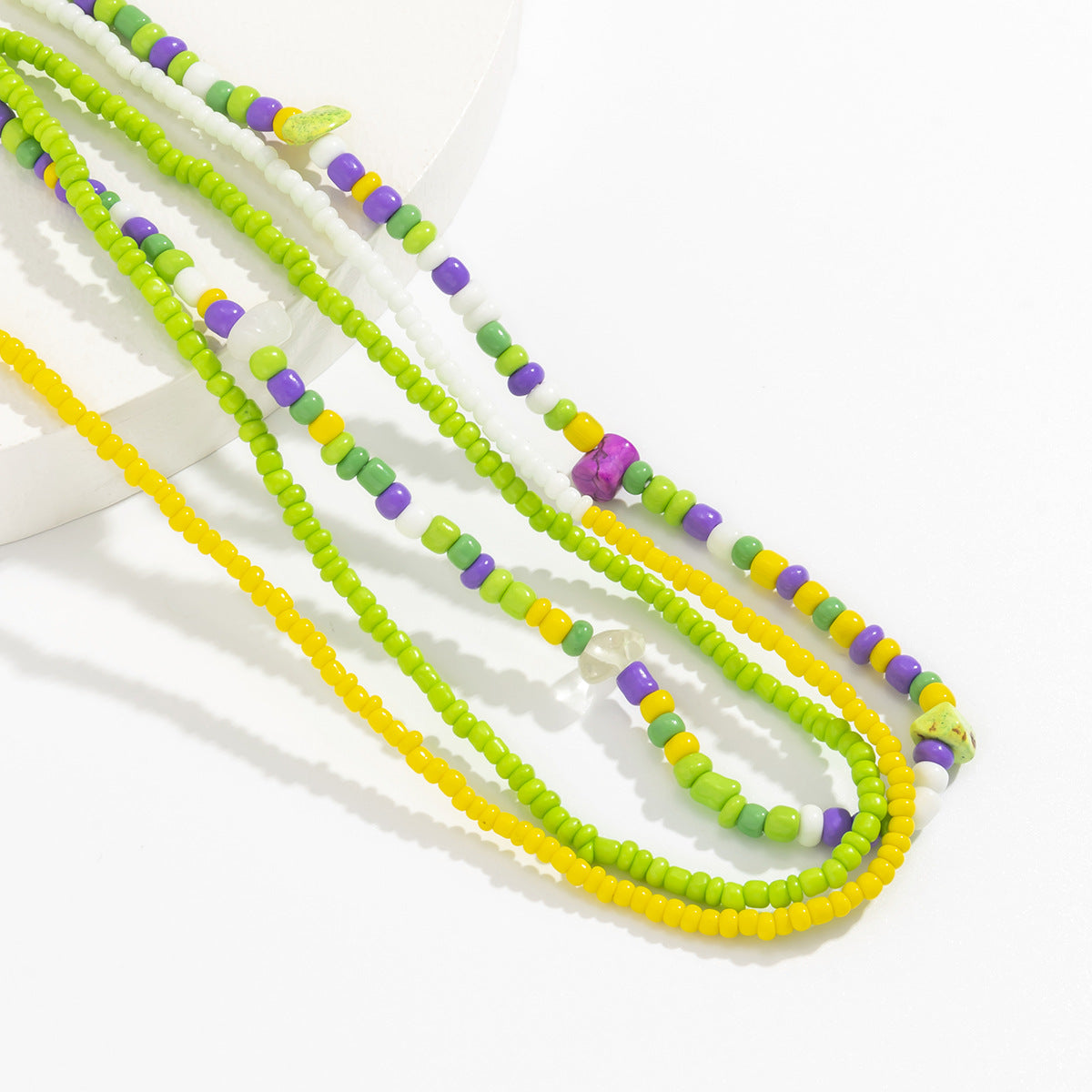 Shell Multilayer Contrast Waist Chain